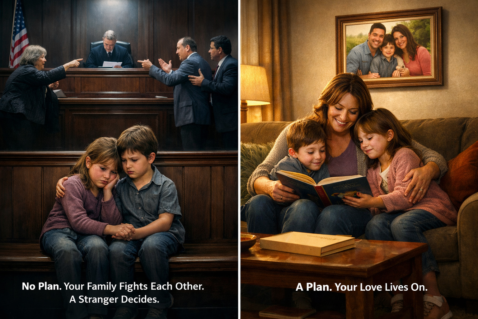 No plan: your family fights. With a plan: your love lives on.